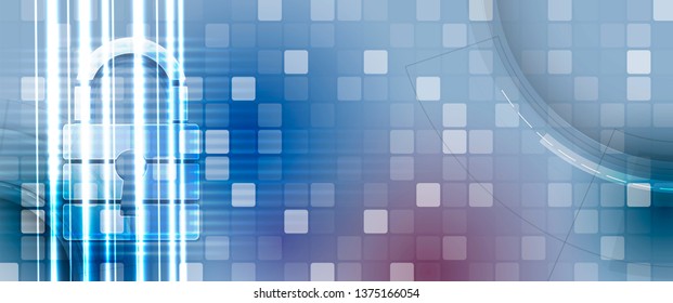 Cybersecurity and information or network protection. Future cyber technology web services for business and internet project