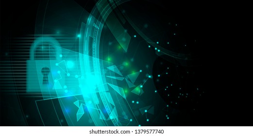 Cybersecurity and information or network protection. Future cyber technology web services for business and internet project