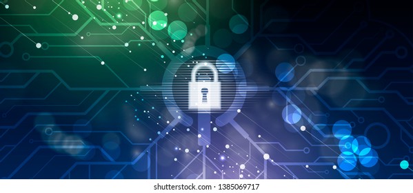 Cybersecurity and information or network protection. Future cyber technology web services for business and internet project