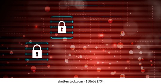 Cybersecurity and information or network protection. Future cyber technology web services for business and internet project