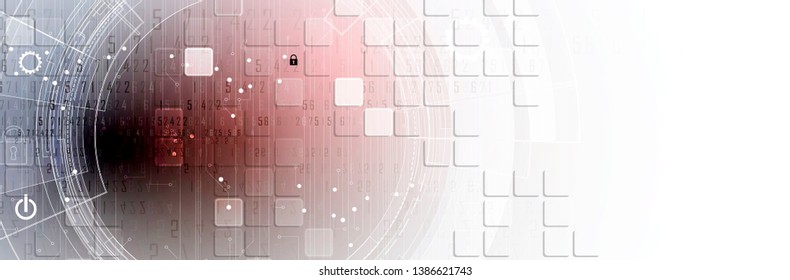 Cybersecurity and information or network protection. Future cyber technology web services for business and internet project