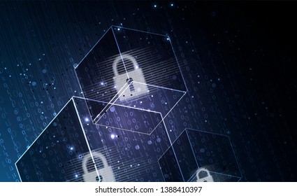 Cybersecurity and information or network protection. Future cyber technology web services for business and internet project