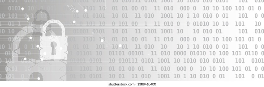 Cybersecurity and information or network protection. Future cyber technology web services for business and internet project