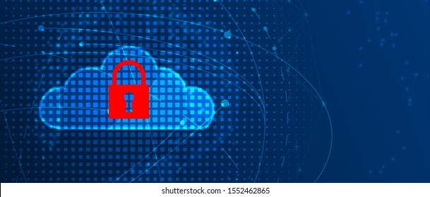 Cybersecurity and information or network protection. Future cyber technology web services for business and internet project