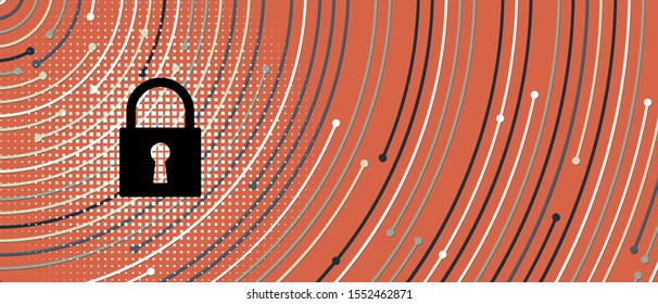 Cybersecurity and information or network protection. Future cyber technology web services for business and internet project