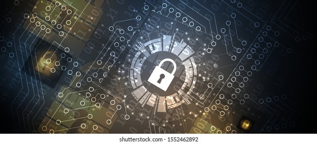 Cybersecurity and information or network protection. Future cyber technology web services for business and internet project