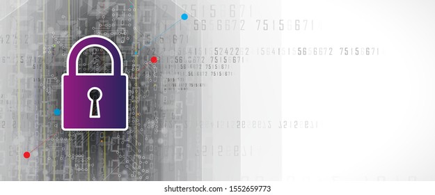 Cybersecurity and information or network protection. Future cyber technology web services for business and internet project