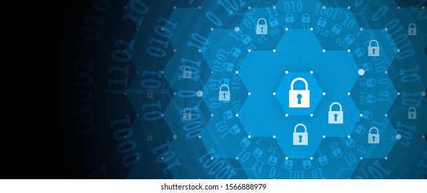 Cybersecurity and information or network protection. Future cyber technology web services for business and internet project