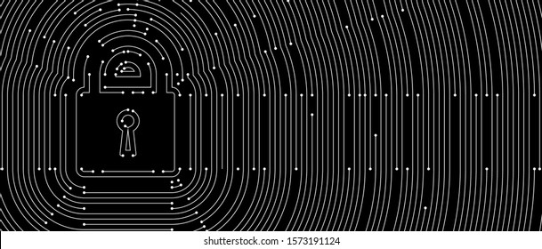 Cybersecurity and information or network protection. Future cyber technology web services for business and internet project