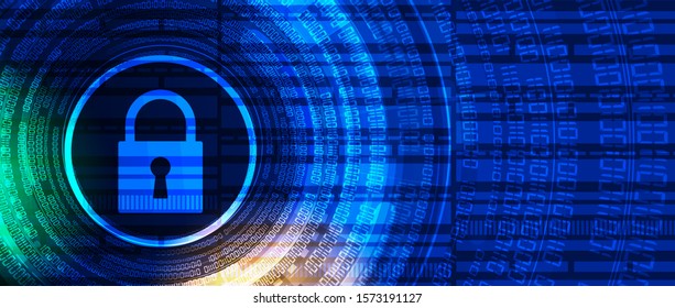 Cybersecurity and information or network protection. Future cyber technology web services for business and internet project