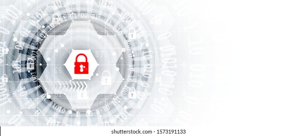 Cybersecurity and information or network protection. Future cyber technology web services for business and internet project