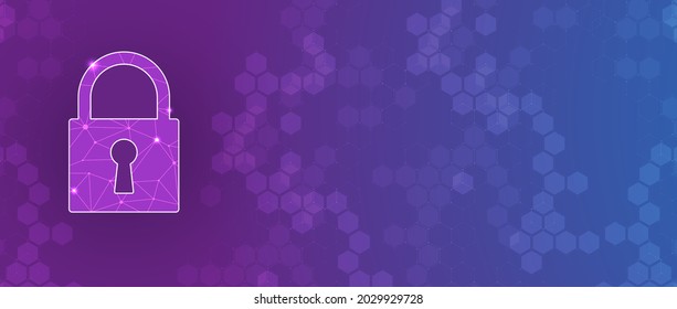 Cybersecurity and information or network protection. Future technology web services for business and internet project