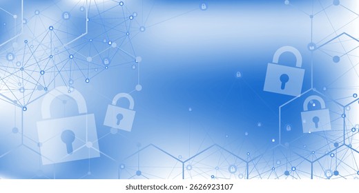 Cybersecurity and information or network protection. Future cyber technology web services for business and internet project