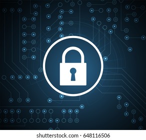 Cybersecurity and information or network protection. Future cyber technology web services for business and internet project