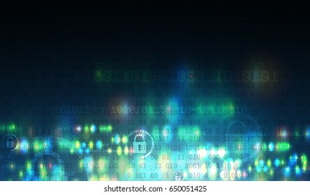 Cybersecurity and information or network protection. Future cyber technology web services for business and internet project
