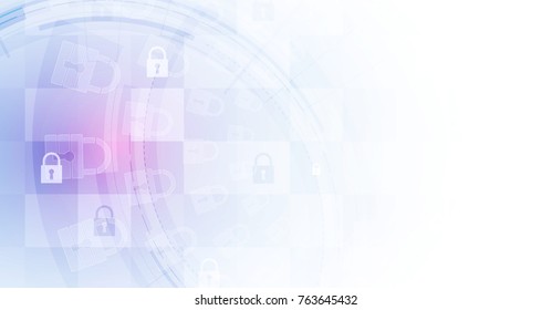 Cybersecurity and information or network protection. Future technology web services for business and internet project