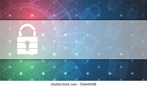 Cybersecurity and information or network protection. Future technology web services for business and internet project
