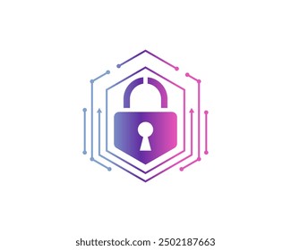 Cybersecurity lock icon representing digital data protection, network security, encryption technology, safeguarding sensitive information, preventing cyber threats, ensuring privacy, secure online 