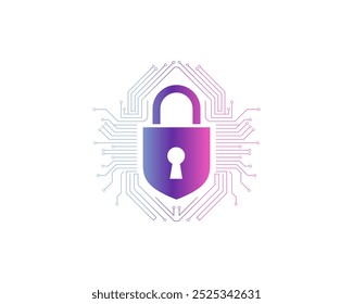 Cybersecurity lock icon representing digital data protection, network security, encryption technology, safeguarding sensitive information, preventing cyber threats, ensuring privacy, secure online