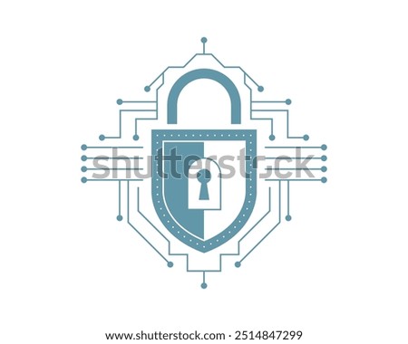 Cybersecurity lock icon representing digital data protection, network security, encryption technology, safeguarding sensitive information, preventing cyber threats, ensuring privacy, secure online