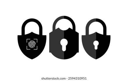 Cybersecurity Lock Icons – Data Protection, Privacy, Secure Access