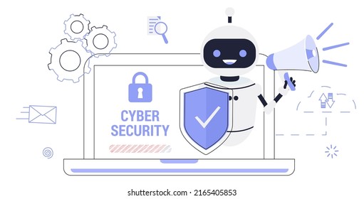 Cybersecurity malware security program Industrial cybersecurity Antivirus software development Malware Cybersecurity risk management metaphors Computer virus and spyware Vector illustrations concept