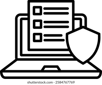  Cybersecurity Measures icon line high quality