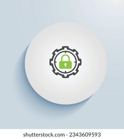 Cybersecurity measures such as access controls, encryption icon