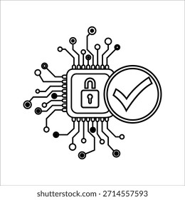 El icono del candado de seguridad cibernética simboliza la protección de datos digitales, la seguridad de la red, la tecnología de cifrado, la protección de información confidencial y la prevención de amenazas cibernéticas.