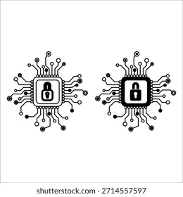 El icono del candado de seguridad cibernética simboliza la protección de datos digitales, la seguridad de la red, la tecnología de cifrado, la protección de información confidencial y la prevención de amenazas cibernéticas.