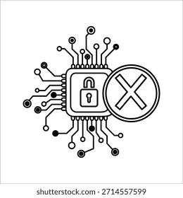 El icono del candado de seguridad cibernética simboliza la protección de datos digitales, la seguridad de la red, la tecnología de cifrado, la protección de información confidencial y la prevención de amenazas cibernéticas.