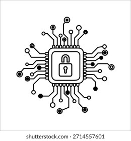 El icono del candado de seguridad cibernética simboliza la protección de datos digitales, la seguridad de la red, la tecnología de cifrado, la protección de información confidencial y la prevención de amenazas cibernéticas.