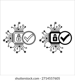 El icono del candado de seguridad cibernética simboliza la protección de datos digitales, la seguridad de la red, la tecnología de cifrado, la protección de información confidencial y la prevención de amenazas cibernéticas.
