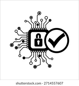 El icono del candado de seguridad cibernética simboliza la protección de datos digitales, la seguridad de la red, la tecnología de cifrado, la protección de información confidencial y la prevención de amenazas cibernéticas.