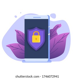 Ciberseguridad, concepto seguro de la red de protección. Plantillas de diseño de páginas Web. Ilustración del vector