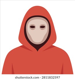 Cybersecurity Risk Illustration Featuring Concealed Person for Hacking and Protection Themes