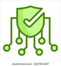 Elemento de icono de escudo de ciberseguridad para diseño