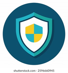 Cybersecurity Shield Icon Vector Illustration for Digital Protection and Security Concepts
