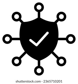  icono de ilustración de objeto Cybersecurity Shield