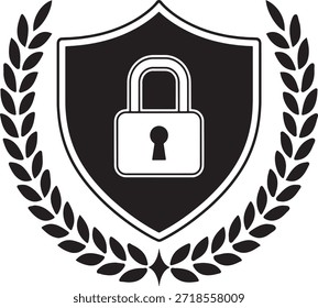Ciberseguridad escudo silueta icono de protección de Vector cerraduras privacies tecnologías de seguridad defensa digital seguridad en línea cifrado de datos privacidad firewall guardia protección de red logo símbolo símbolo ilustración