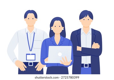 Equipo de ciberseguridad y Asistencia de TI para administración de sistemas y desarrollo de software, Ilustración vectorial