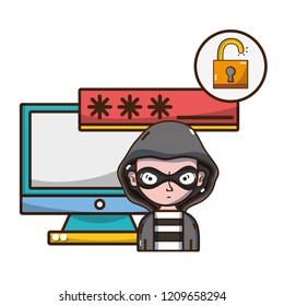 cybersecurity threat cartoon