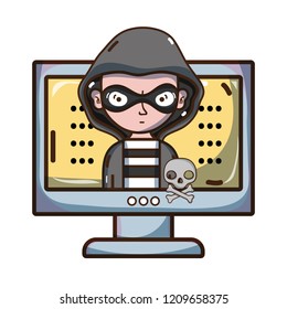 cybersecurity threat cartoon