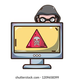 cybersecurity threat cartoon