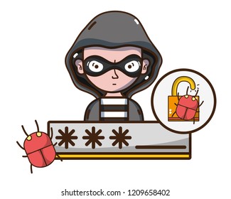cybersecurity threat cartoon