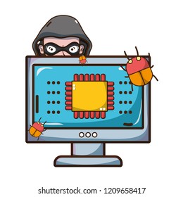 cybersecurity threat cartoon