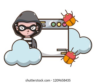 cybersecurity threat cartoon