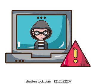 cybersecurity threat cartoon