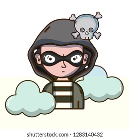 cybersecurity threat cartoon