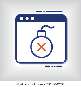 cybersecurity time bomb danger dashboard icon
